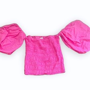NWT Cropped Puff Sleeve off the Shoulder Top
